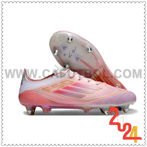 Adidas Zapatos de Futbol F50 ELITE SG Rosa/Blanco -02