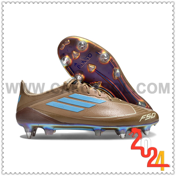 Adidas Zapatos de Futbol F50 ELITE SG Marrón/Azul