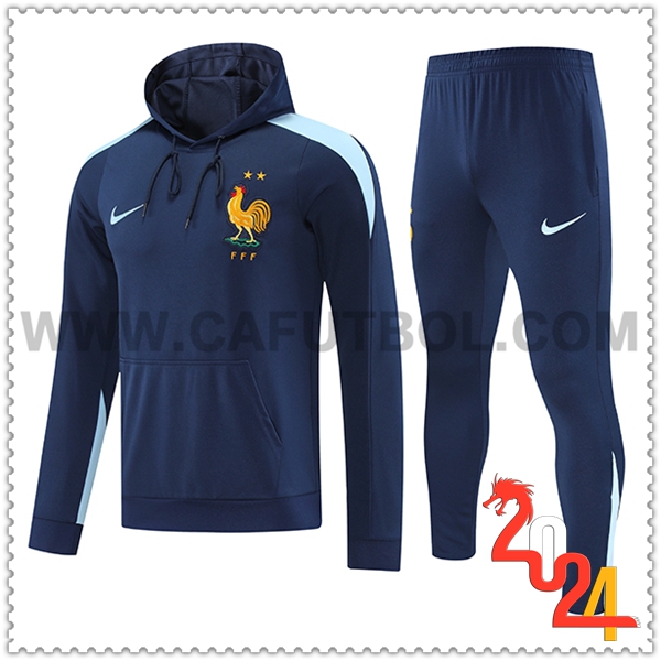 Chaqueta Con Capucha Chandal Francia azul reale 2024 2025