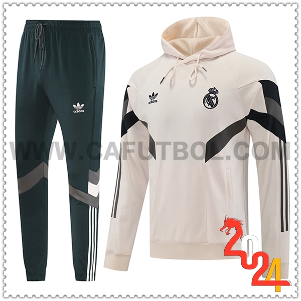 Chaqueta Con Capucha Chandal Real Madrid Rosa/Negro 2024 2025