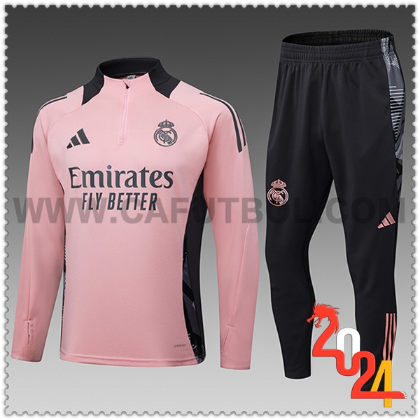 Chandal Futbol Real Madrid Ninos Rosa/Negro 2024 2025 -02