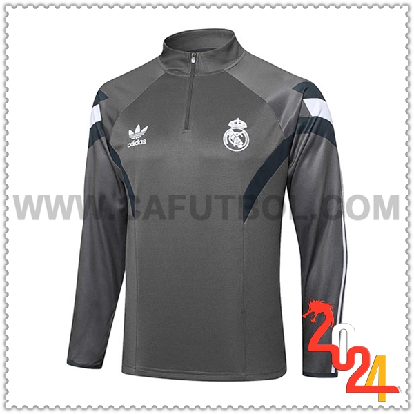 Sudadera Entrenamiento Real Madrid Gris 2024 2025