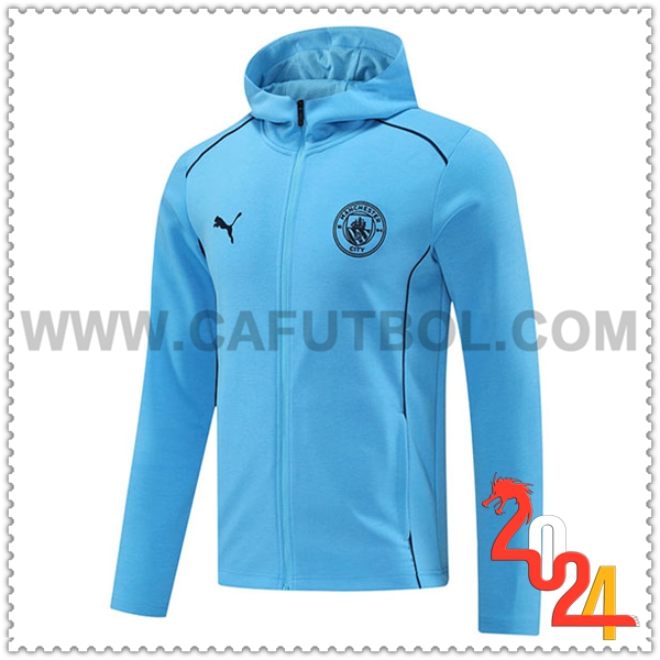 Sudadera Con Capucha Manchester City Azul 2024 2025