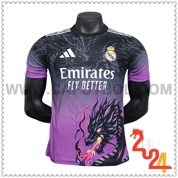 Camiseta Futbol Real Madrid Negro Purpura Edicion Especial 2024 2025