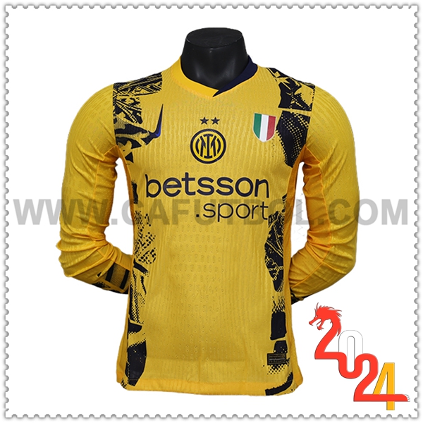 Tercero Camiseta Futbol Inter Milan Mangas largas 2024 2025