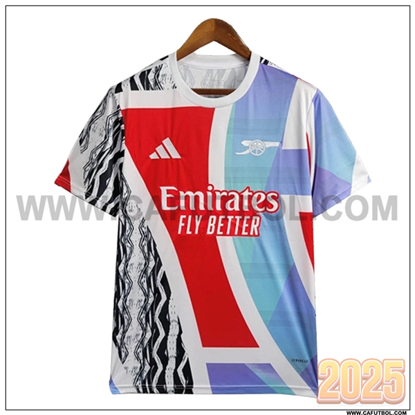 Camiseta Entrenamiento Arsenal Azul/Rojo/Negro 2025 2026