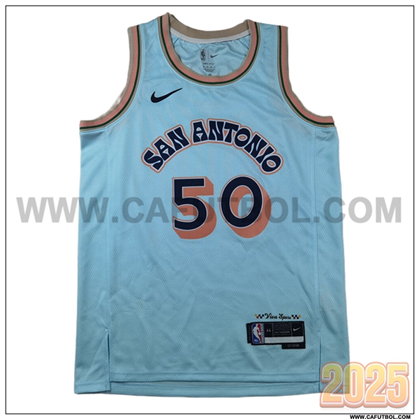 Camisetas San Antonio Spurs (ROBINSON #50) 2025/26 Azul/Naranja