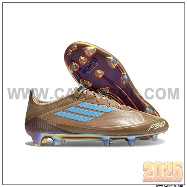 Adidas Zapatos de Futbol F50 ELITE FG Marrón/Azul -02