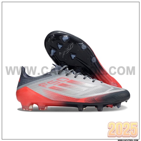 Adidas Zapatos de Futbol F50 ELITE FG Blanco/Gris/Naranja