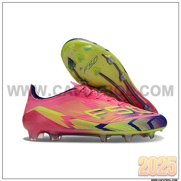 Adidas Zapatos de Futbol F50 ELITE FG Rosa/Verde/Violeta