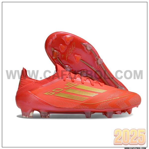 Adidas Zapatos de Futbol F50 Elite FG Naranja/Rosa/Amarillo -03