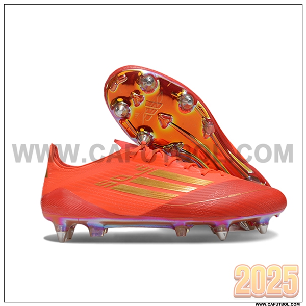 Adidas Zapatos de Futbol F50 ELITE SG Naranja/Rojo/Amarillo