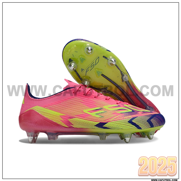 Adidas Zapatos de Futbol F50 ELITE SG Rosa/Verde/Violeta