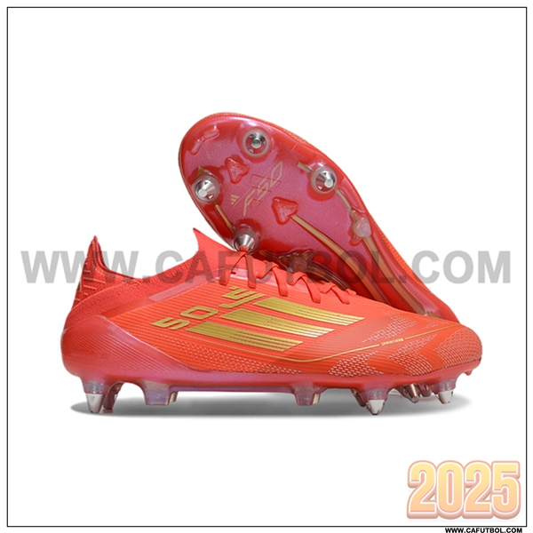 Adidas Zapatos de Futbol F50 Elite SG Naranja/Rosa/Amarillo -02