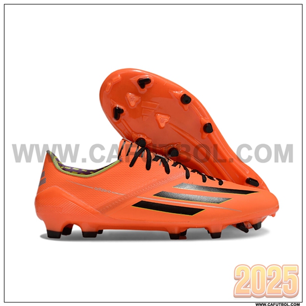 Adidas Zapatos de Futbol F50 Elite FG Naranja/Negro -03