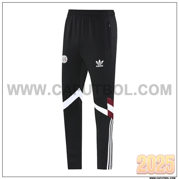 Pantalones Entrenamiento Ajax Negro/Rojo/Blanco 2025 2026