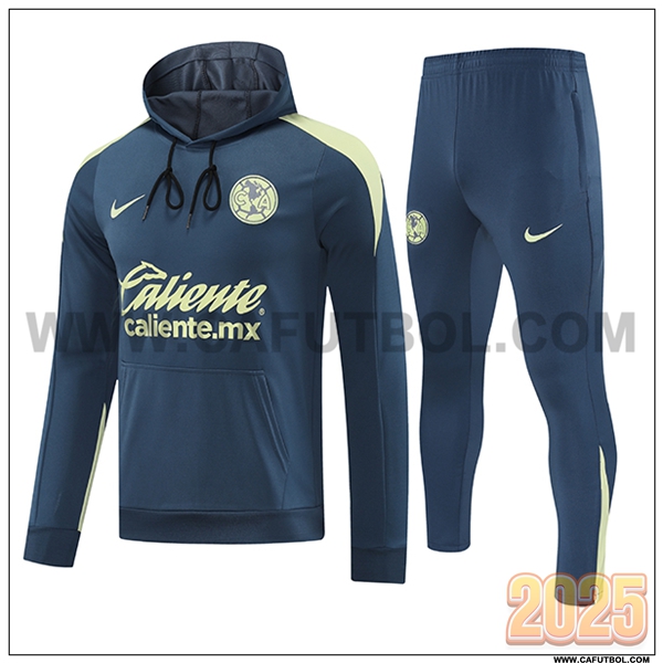 Chaqueta Con Capucha Chandal Club America Azul/Amarillo 2025 2026