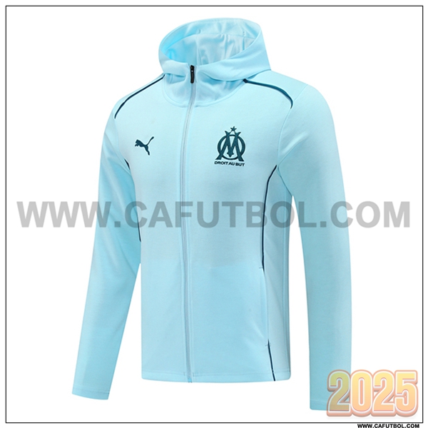 Chaqueta Con Capucha Marsella Azul Claro 2025 2026