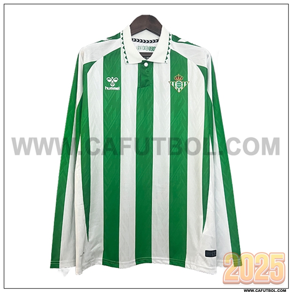 Primera Camiseta Futbol Real Betis Mangas largas 2024 2025