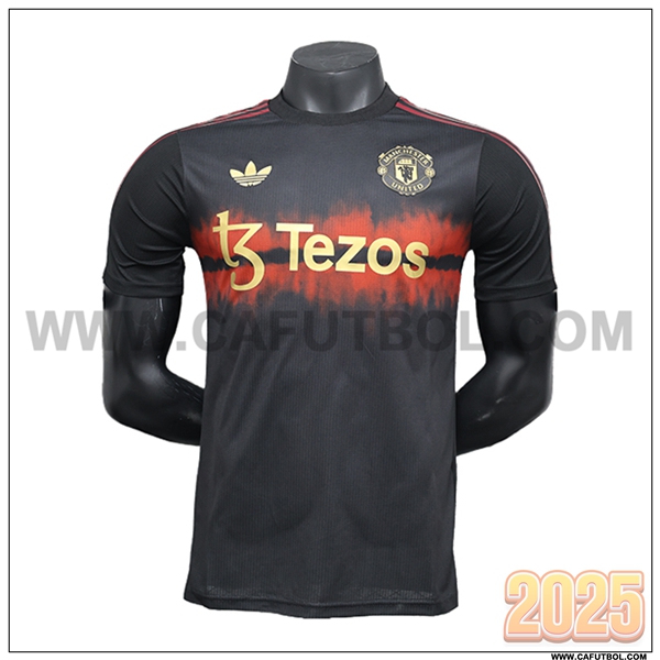 Camiseta Futbol Manchester United Negro Edicion especial 2024 2025