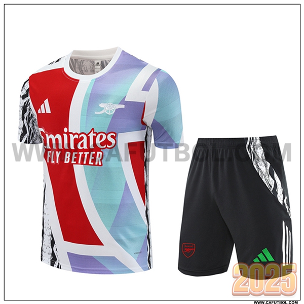 Camiseta Entrenamiento Arsenal Blanco/Azul/Rojo 2025 2026